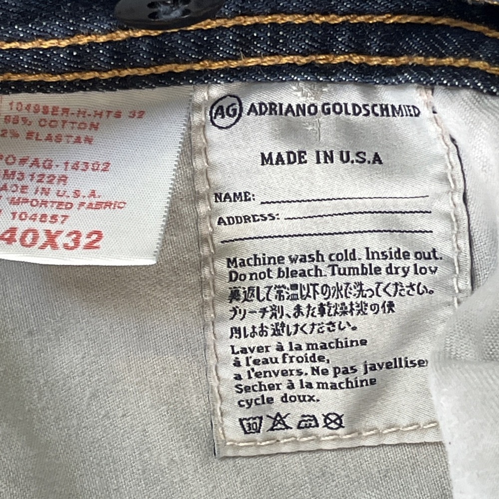 AG Adriano Goldschmied Jeans Mens 40 X 32 The Protege Straight Leg Medium Wash - Picture 7 of 16